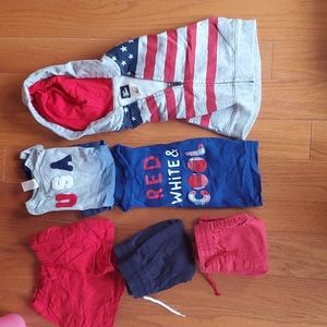 Baby boy 3 to 6 month 4th of July bundle osh kosher and gap